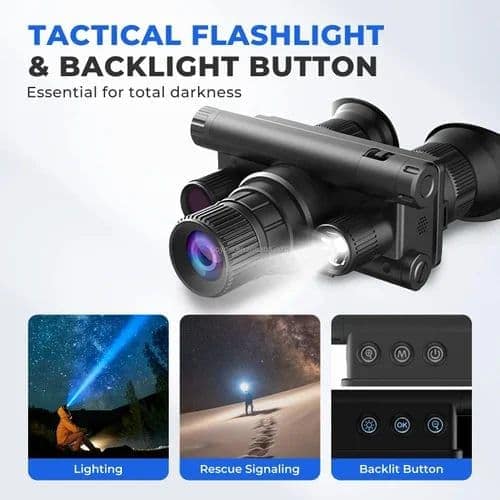 AUSHA 4K Night Vision Binoculars | Long-Range 600m Infrared with Photo & Video Recording view 8