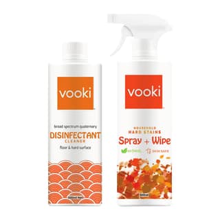 Vooki Nature Disinfectant Cleaner and Ecofriendly Hard Stains Spray and Wipe - 500 ml Each, (Combo Pack of 2)…