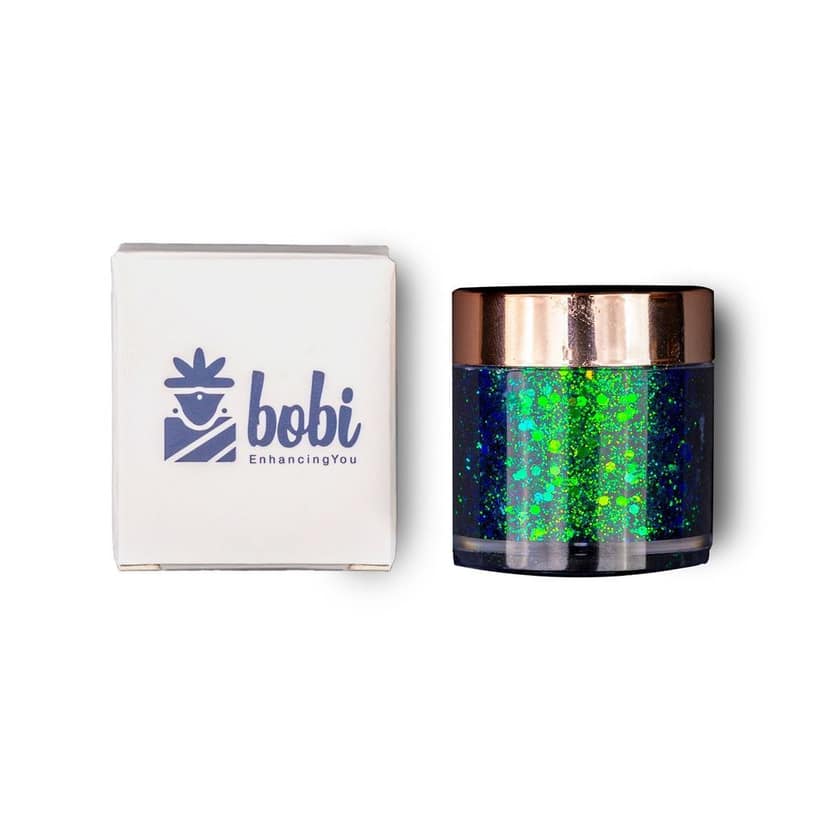 B.O.B.I Green Blue Gold Duo Chrome Glitter Gel Eyeshadow (10gm) view 3