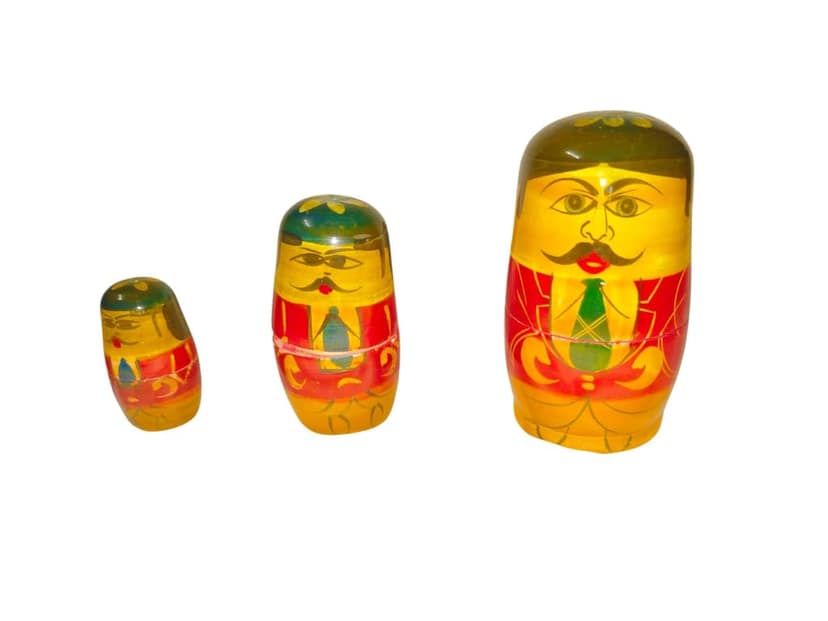 Etikoppaka Handicrafts Wooden Men Set Five view 2