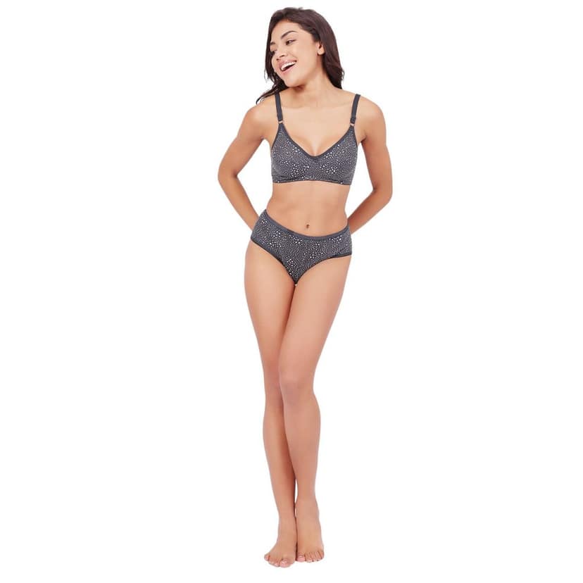 Bodycare Women's Assorted Prints Combed Cotton Bra & Panty Set 6450G view 5