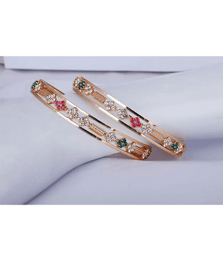 JFL - Jewellery For Less Multicolor Bangle Set ( Pack of 2 )