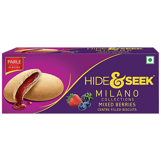 Parle Hide & Seek - Milano Centre Filled Mixed Berries Biscuits, Rich Taste, 75 G
