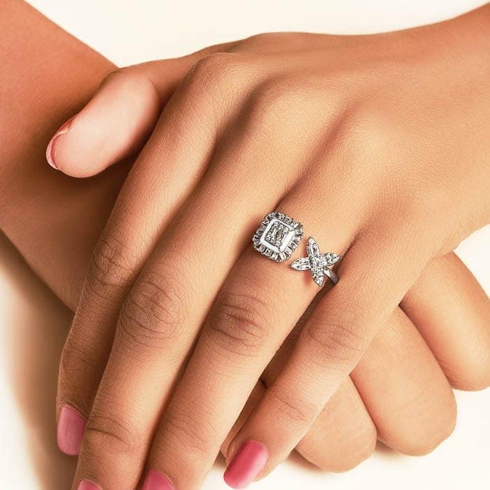 Silver XO Ring view 2