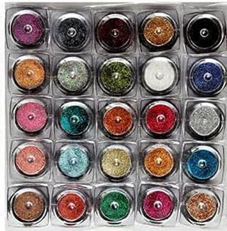 Elecsera Eye shadow 25 Multi color Glitter Pack of 25 Beautiful 200 g (Multicolor)