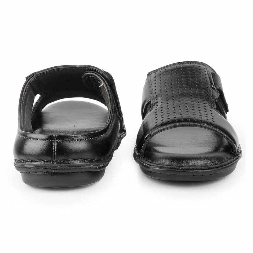 FEATHER LEATHER Men's Genuine Leather Comfortable & Fashionable Flip Flops Slipper | Comfortable Casual Indoor / Outdoor / Footwear Slippers view 10