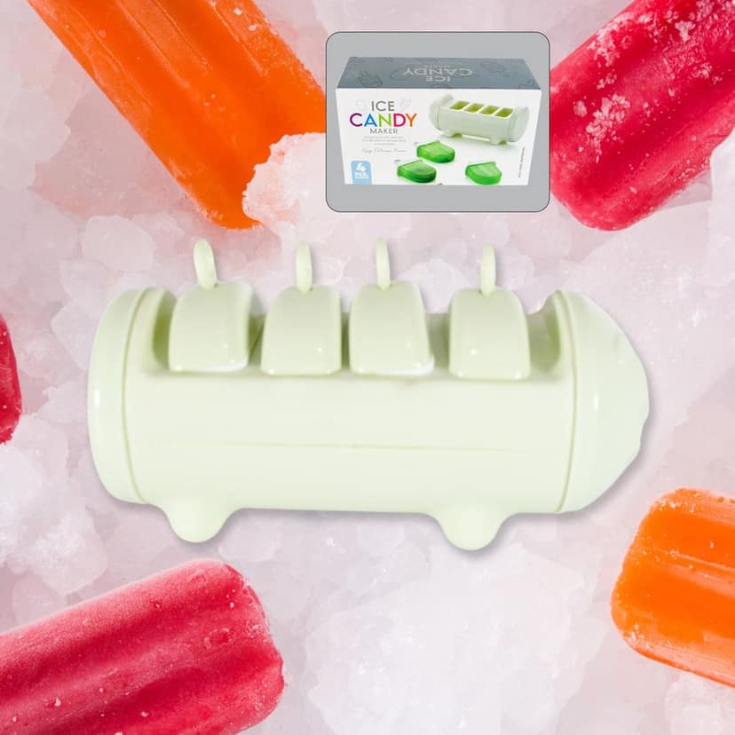 Cartoon Ice Candy Mold – 4-Cup Set for DIY Popsicles view 2