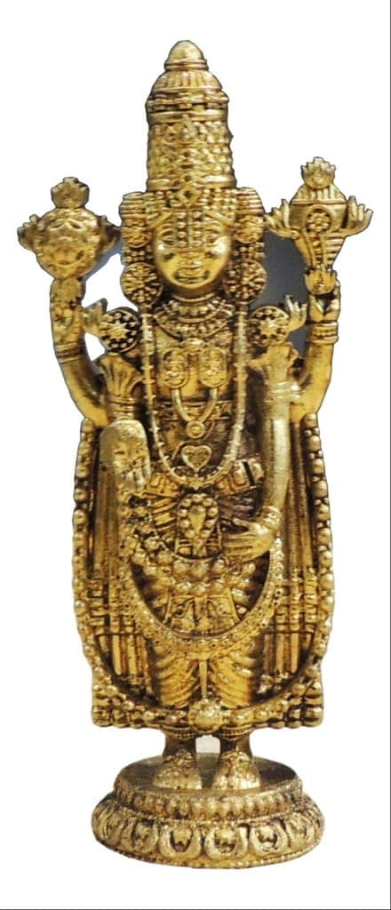 Brass Balaji Idol Statue, Height : 5 Inch (BSMAS1921 F) view 2