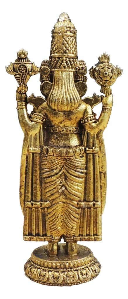 Brass Balaji Idol Statue, Height : 5 Inch (BSMAS1921 F) view 3