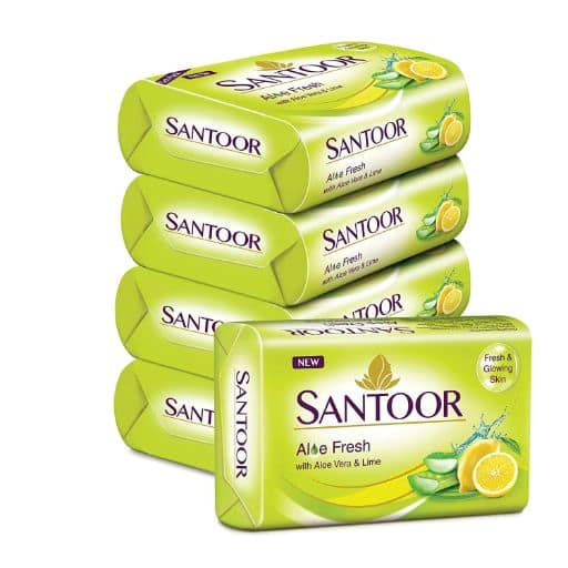 Santoor Aloe Frsh 4X 50 Gms