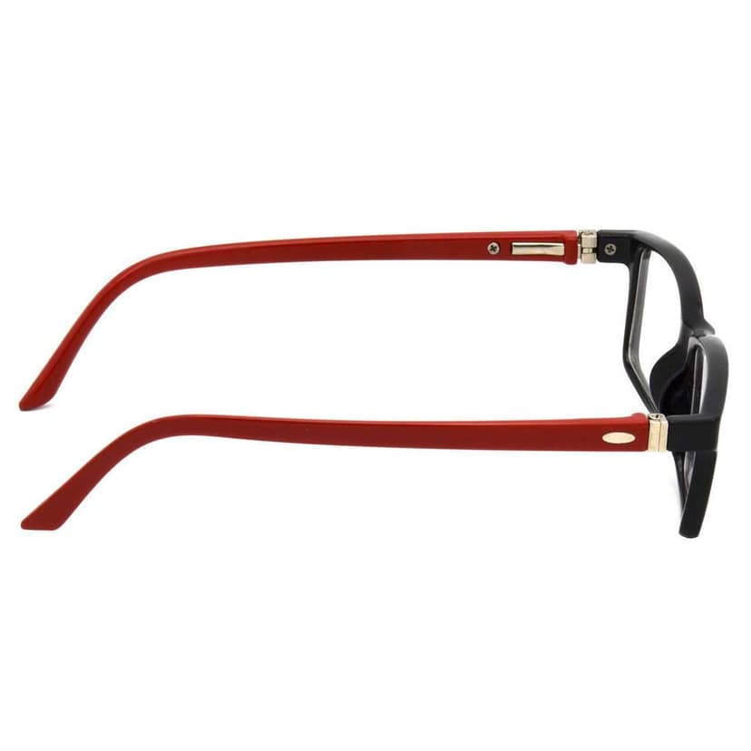 Hrinkar Eye Protection Zero Power Glass for Computer with Blue Cut for Men & Women | Black and Red | HBCT-FRM-BK-RD-17 view 4