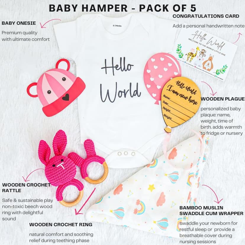 The Baby First Box New Born Baby Gift Box, Baby Boy Gifts, Baby Shower Gifts, Pregnancy Announcement Gifts, Mum to be, view 2