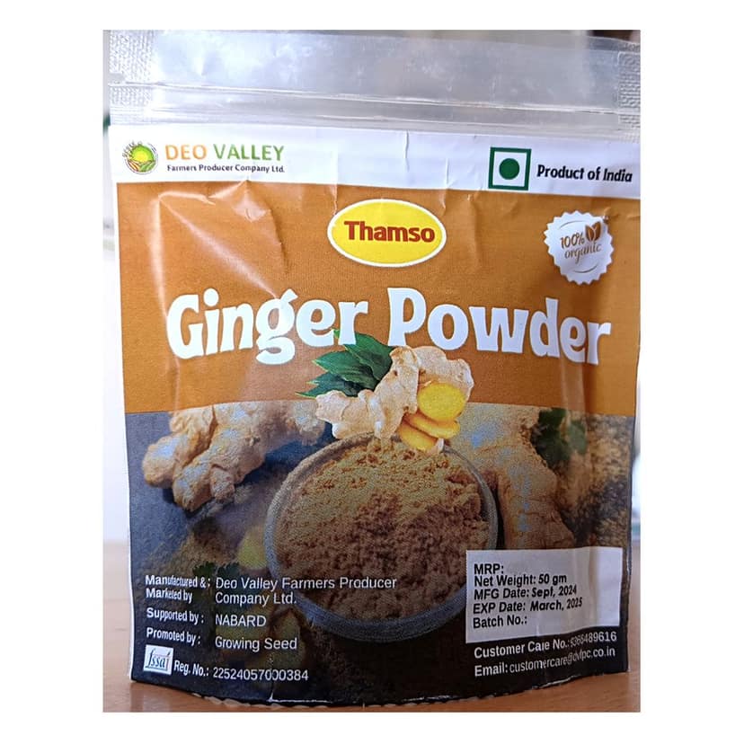Thamso 100% Organic Ginger Powder - 50gm view 3