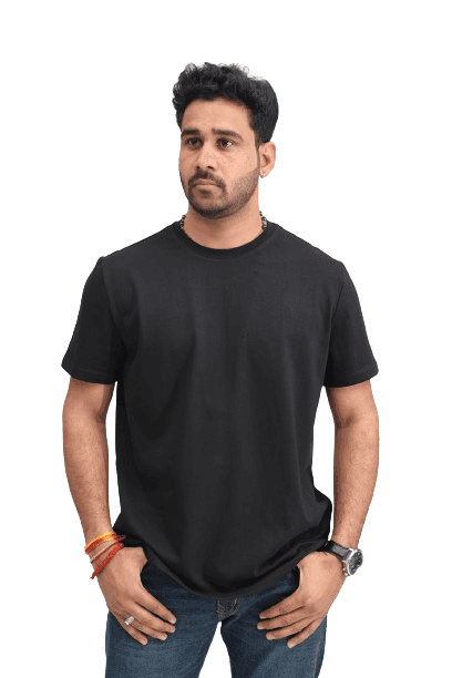 TRENDLAND Men's Pure Cotton ||180 GSM || Front Soild & Back Printed || Round Neck Half Sleeve Regular Fit T-Shirt for Men (Pack of 1)