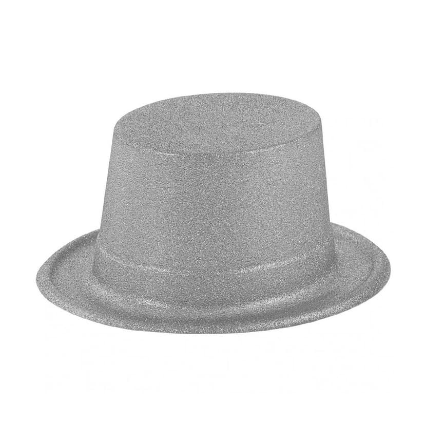 Glitter Top Hat Large Silver view 2