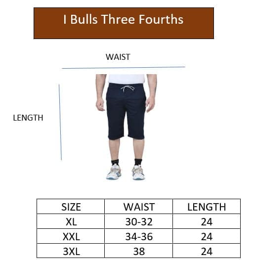 IBulls, Hosiery Cotton Regular Fit Three Quarters/Three Fourths/Three by Fourth /3/4 / Capri for Men- Casual/Sports Wear with Zip Lock Pockets view 6