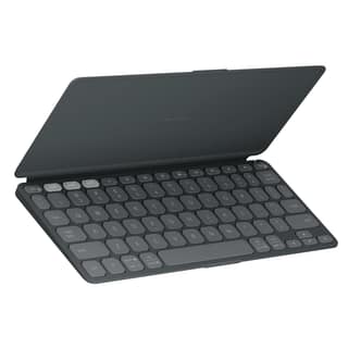 Logitech Keys-to-Go 2 Portable Bluetooth Keyboard for Tablet with Built-in Cover, Slim and Compact Wireless Keyboard for Windows, Android, Linux, iPad, iPhone, Mac - Graphite Logitech Keys-to-Go 2 Portable Bluetooth Keyboard for Tablet with Built-in Cove