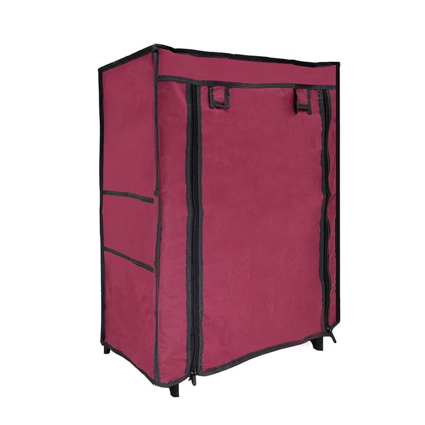 PHILOSHOP 5-Tier Metal Shoe Rack with Dustproof Cover – Space-Saving Storage Organizer for Entryway view 2