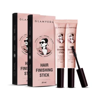 GLAMVEDA Frizz Free Hair Finishing Stick | Anti-Frizz Hair Fix Stick for Flyaways & Baby Hair | Non-Sticky & Non-Greasy Formula | Long-Lasting Hold with Rice Water | 20ml Pack of 2 GLAMVEDA Frizz Free Hair Finishing Stick | Anti-Frizz Hair Fix Stick for