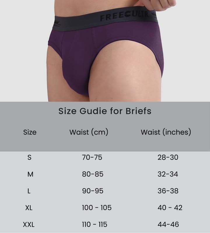 Freecultr Men's Underwear Anti Bacterial Micromodal Airsoft Brief - Non Itch No Chaffing Sweat Proof Pack of 1-Trippy Violet view 6
