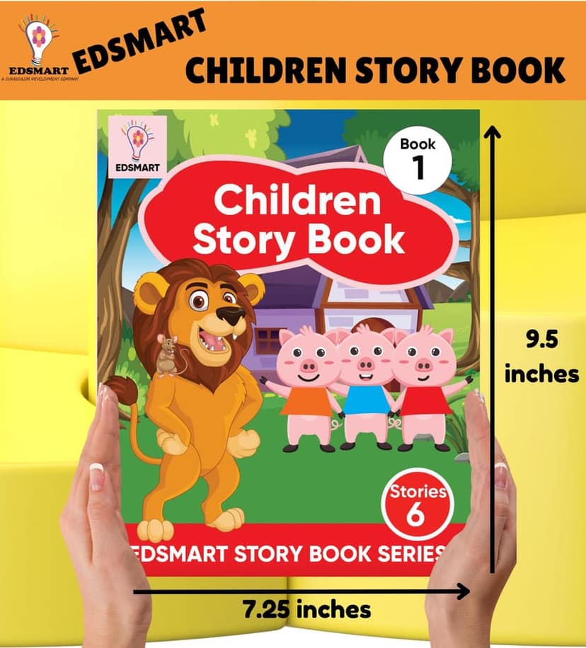 Edsmart Children Story Book 1: A Delightful Collection for 2-6 Years Old [32 Pages] - Featuring 6 Engaging Stories with Attractive Pictures, tales from Panchatantra & Aesop's Fables Stories [Paperback] [Jan 01, 2024] Edsmart Edu Services Pvt ltd view 2