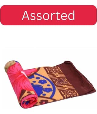 Valtellina Fleece Floral Single Bed Blanket ( 225 cm x 150 cm ) - Assorted ( Pack of 1 )