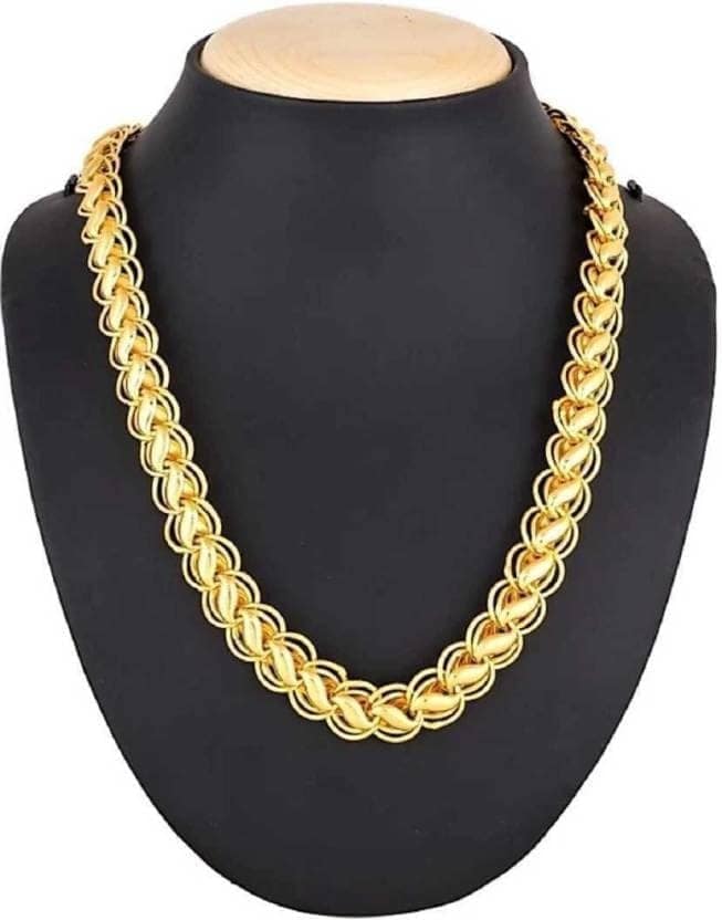 Lovemi Movements Golden Chain For Men Boys Exclusive Gold Plated Golden Thin Neck Chain view 2