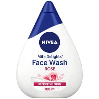 Nivea Women Face Wash For Sensitive Skin, Milk Delights Rose, 100 ml