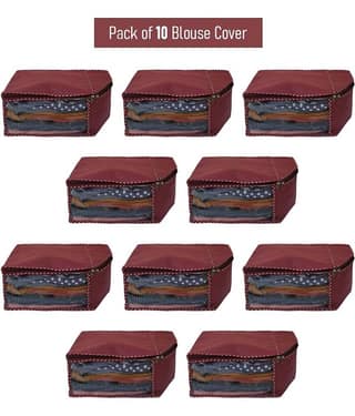 Sh Nasima Blouse Covers Organizer Non Woven Blouse Storage Bag With Transparent Window