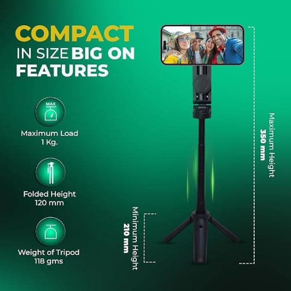 Digitek DTR 350 SS Magnetic Selfie Stick Tripod view 5
