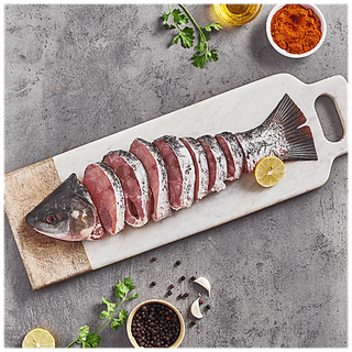 Rohu (Medium) - Steaks/ Round Slices (With Head) 800 Grams