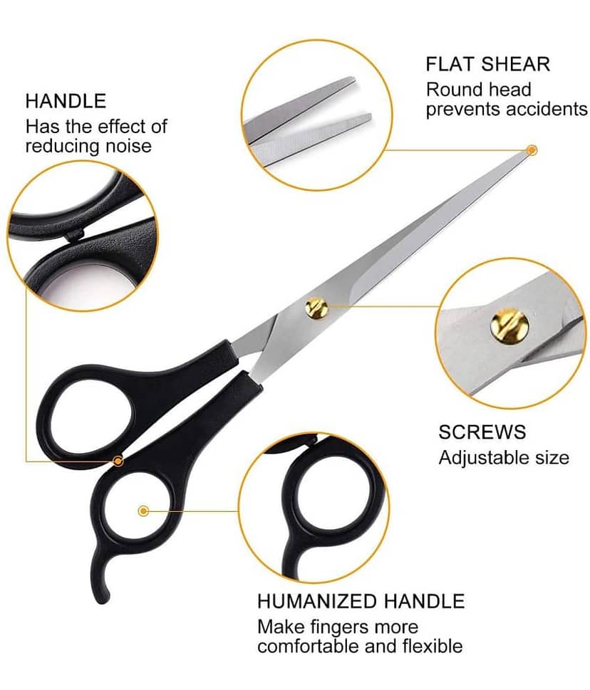 Stainless steel to Hair Cutting Scissors 6.5 inches - Professional Stainless Steel Barber Scissors, Extra Sharp Hair Cutting Shears, Premium hair scissors For Men, Women, Kids & Adults view 2