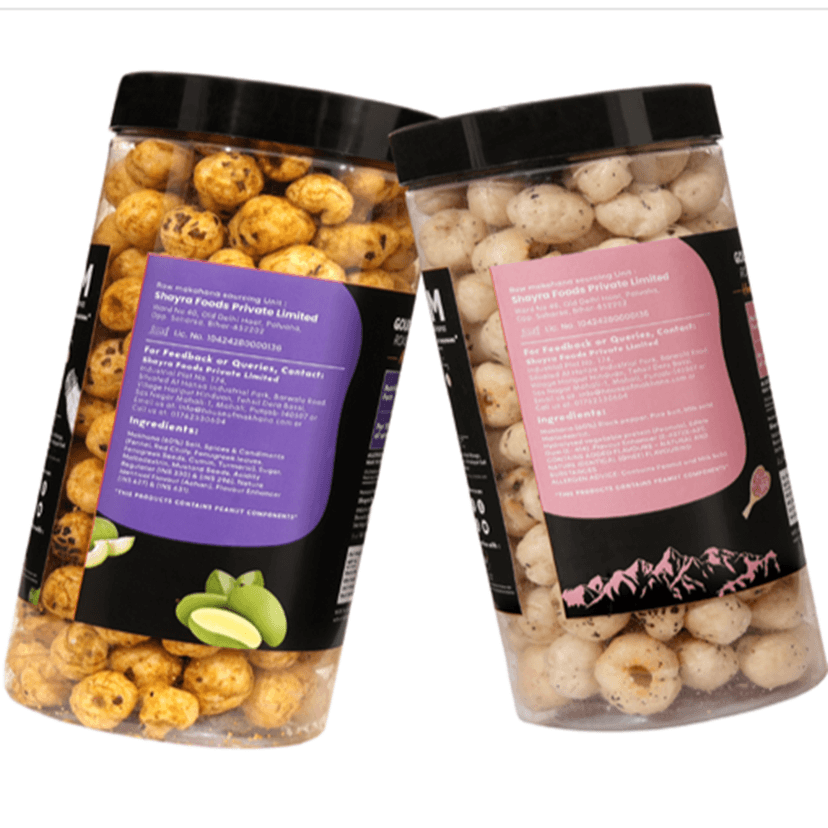 GOURMET MAKHANA Roasted in Olive Oil | Flavors Achari Mango & Himalayan Salt and Pepper | Combo Of 2, 65g Each. - 130 gm view 2