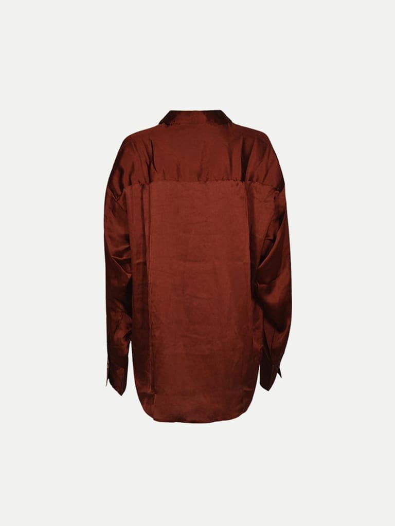 Women Rayon Burgandy Cozy Shirt view 4