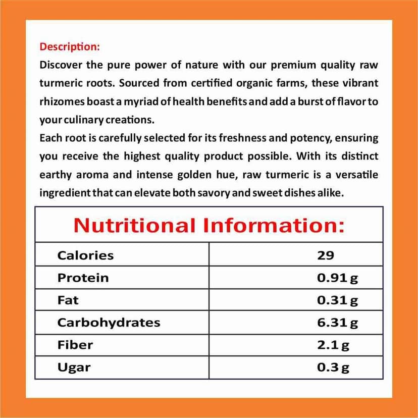 Raw Turmeric (1 kg) view 3