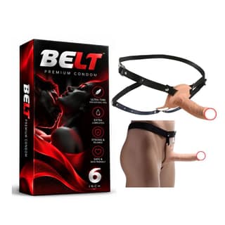 BELT 6 Inch Premium Condom | 6 Inch Adult Intimate Product | BELT Condom for Adults | 1 Piece