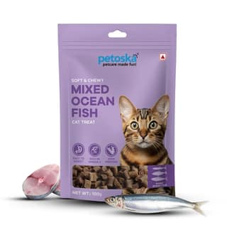 Petoska Mixed Ocean Fish Cat Treat - 100g