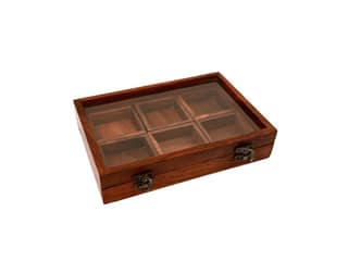 Wooden Spice Box 6 Parts Traditional Masala Storage Container