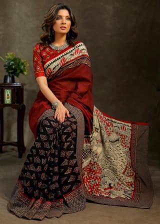 Exquisite Pure Mulmul Cotton Silk Saree with Digital Print by SHIV TEXTILES