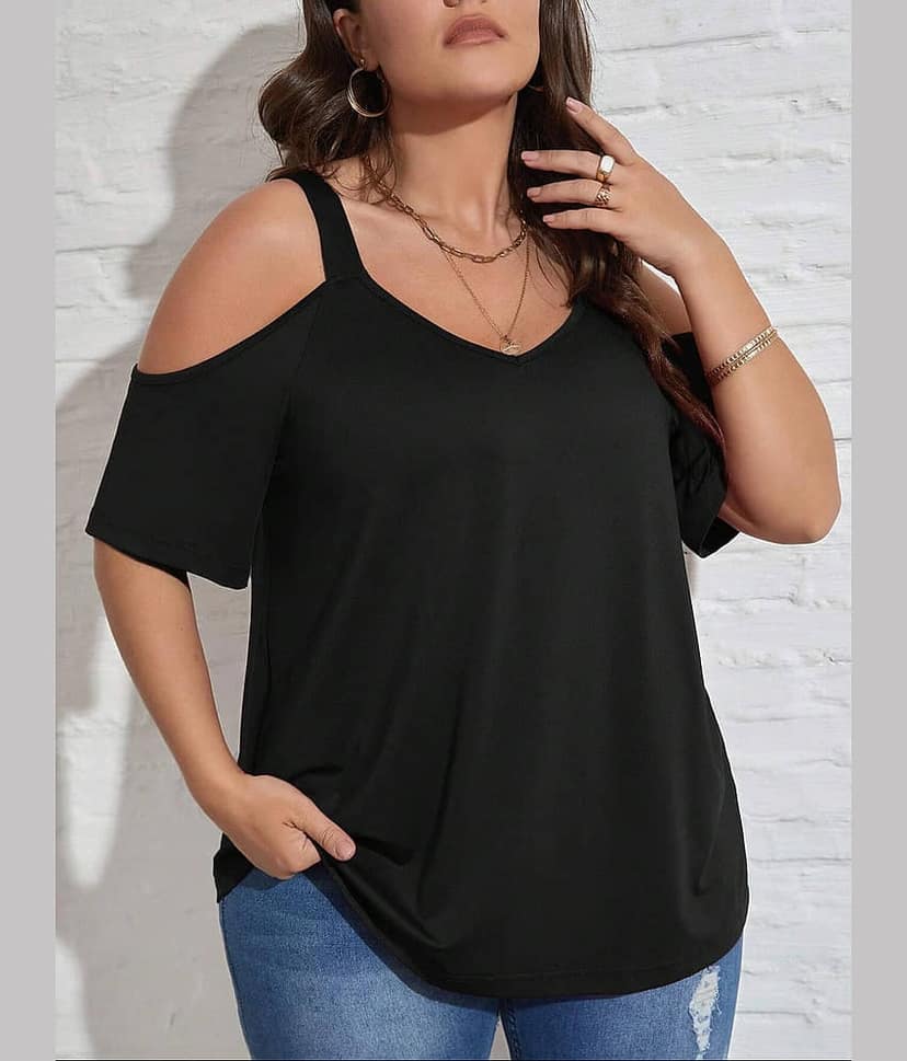 kotty Women's Viscose Regular Top ( Black )