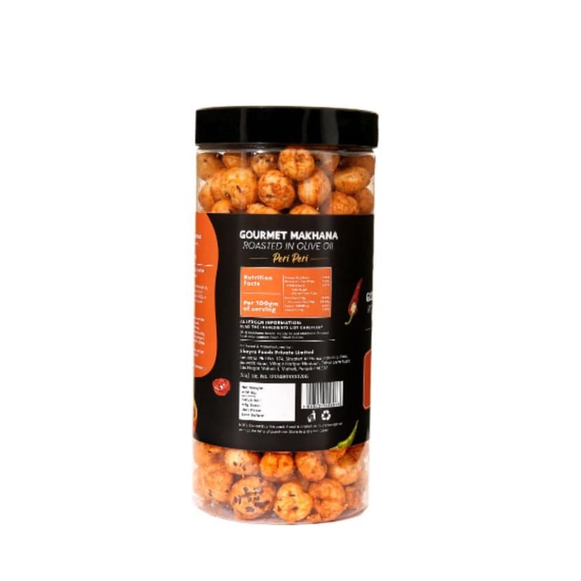 GOURMET MAKHANA ROASTED IN OLIVE OIL - PERI PERI - 65 gm view 3