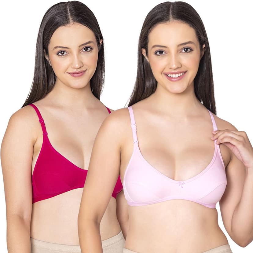 Bodycare polycotton wirefree convertible straps comfortable non padded bra-1531BB
