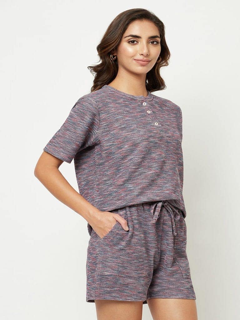 Lilac Textured Loungewear view 4