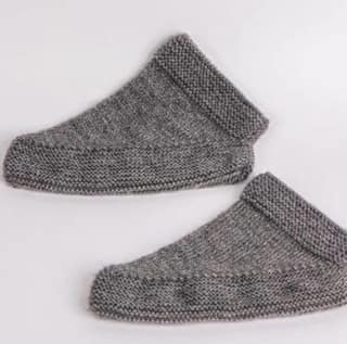 Sakha Crochet Slipper Socks Gray