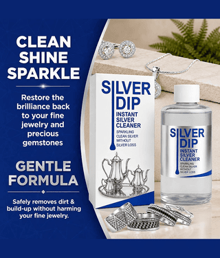 Silver Dip Instant Silver Cleaner Liquid | Silver Jewellery & Utensil Cleaning Solution | Tarnish Remover | Fast Shine Restorer | 300ml