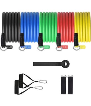 Resistance Tube Set with Foam Handles, Door Anchor, Ideal for Home & Gym
