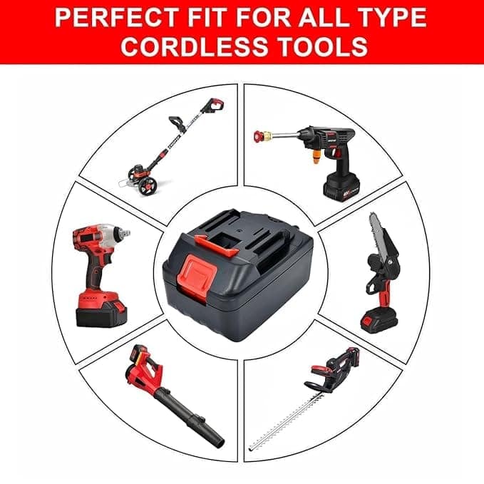 NOVEL 48V Lithium-ion Battery with Fast Charger for Power Tools | Rechargeable Battery Pack Compatible with Garden Tools, Car Washer, Electric Power Drill, Cordless Tools view 4