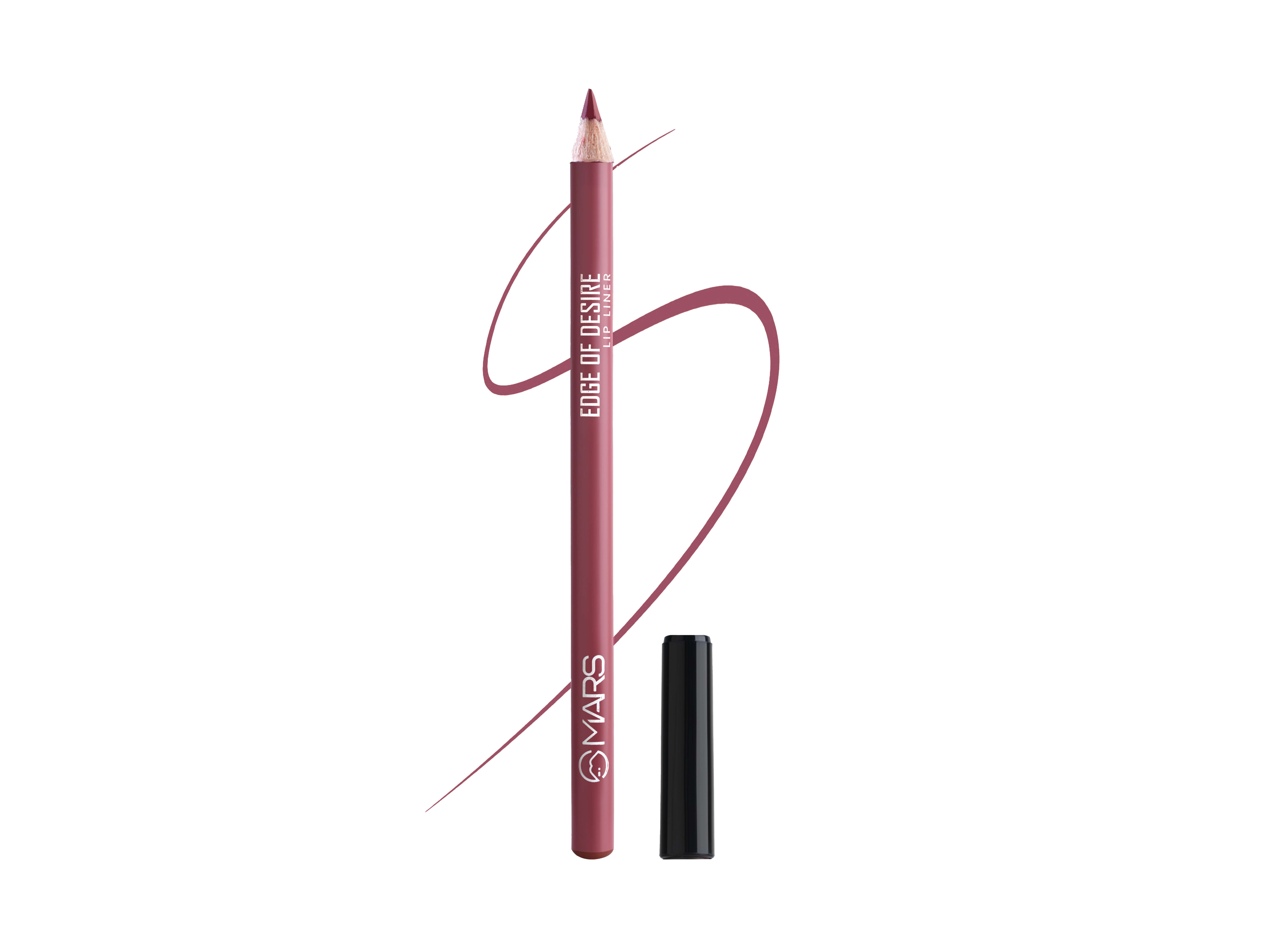 MARS Matte Lip Liner, One Swipe Smooth Application, Long Lasting Lip Pencil (1.4gm) - 09-STEAMY PINK