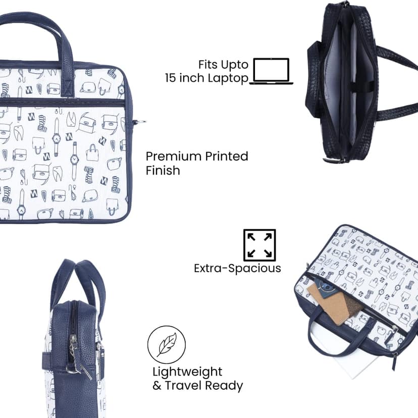 WOTM Laptop Bag Leather | Messenger Bag for Men & Women | Office Bag with Adjustable Strap | Laptop Side Bag for Office Use | Stylish leather Bag view 7