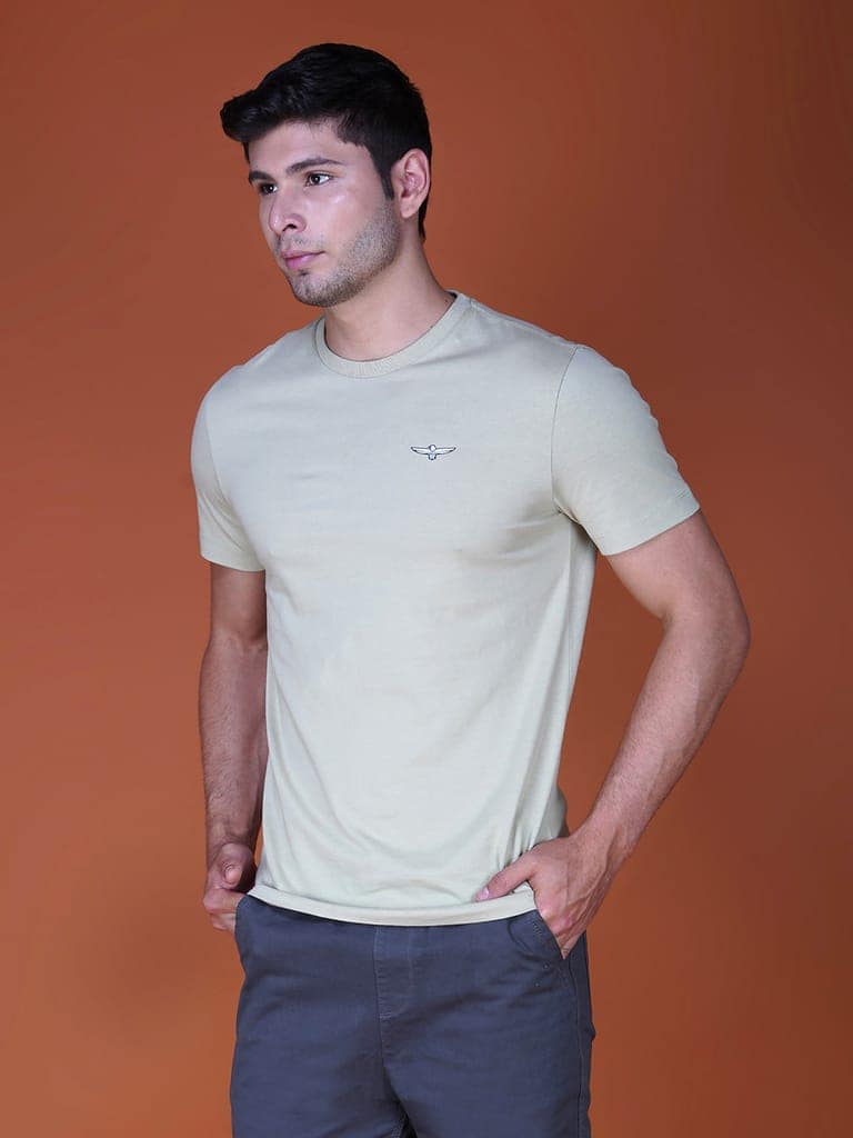 Men's Casual Cotton Jersey Tee Dark Grey view 3